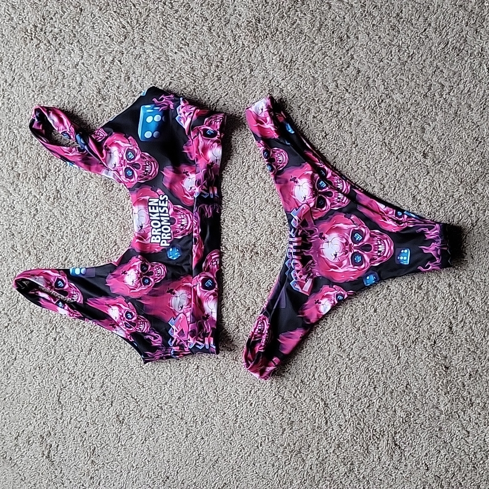 Broken Promises Skull Bikini Set